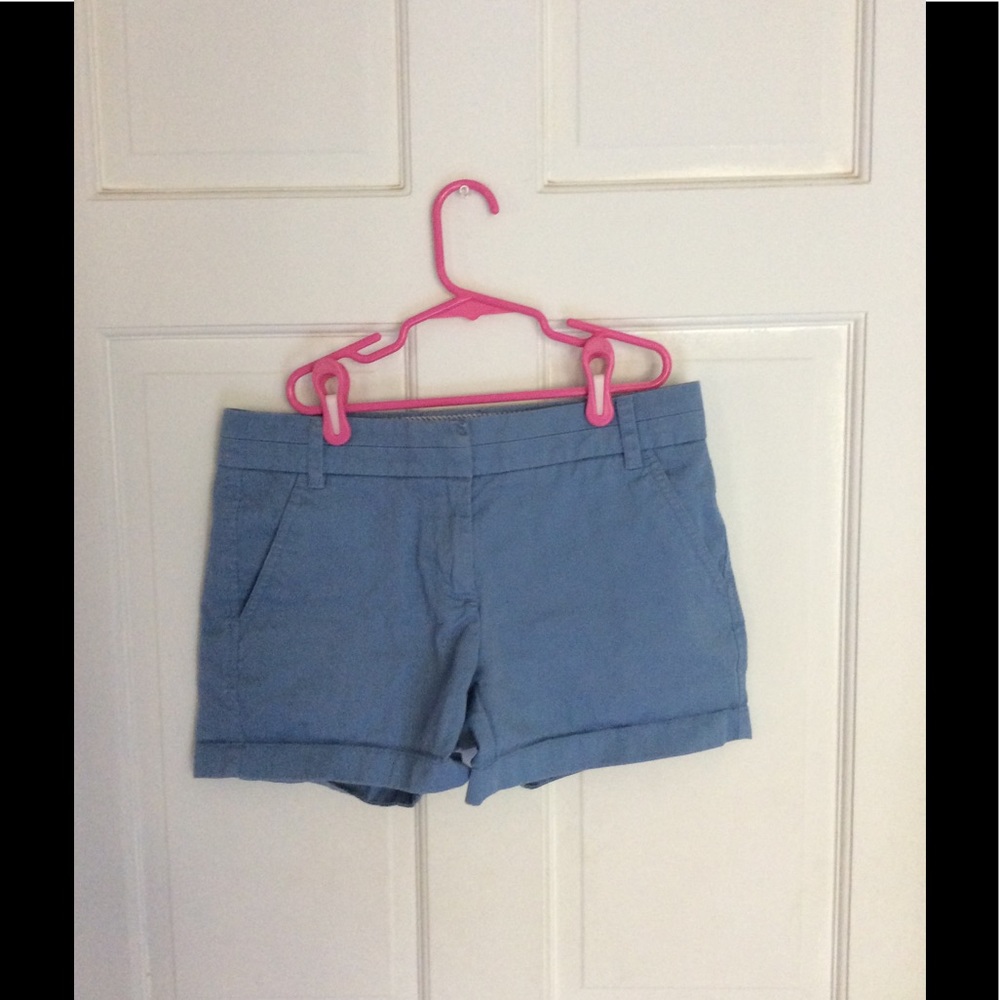Light blue JCREW Chino Shorts.