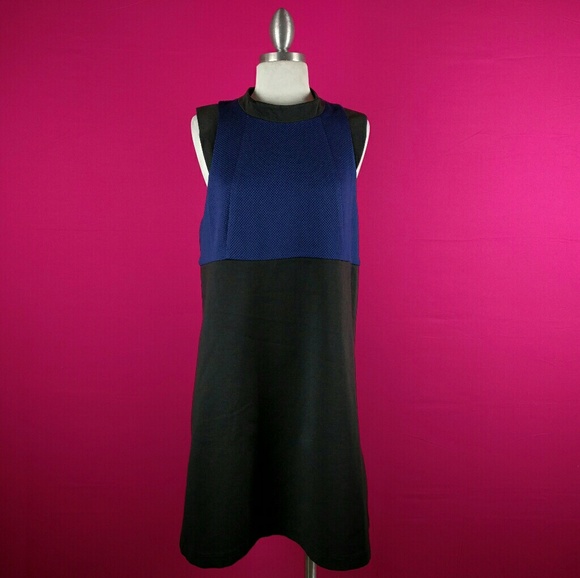 @ BCBGENERATION size L Blue Black Dress Sheath - Picture 2 of 5