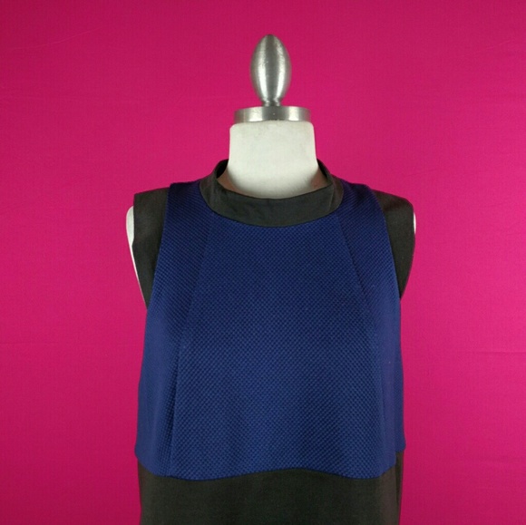 @ BCBGENERATION size L Blue Black Dress Sheath - Picture 4 of 5