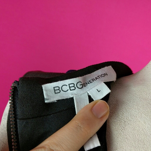 @ BCBGENERATION size L Blue Black Dress Sheath - Picture 5 of 5