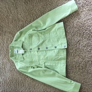 Lime green button up  jacket