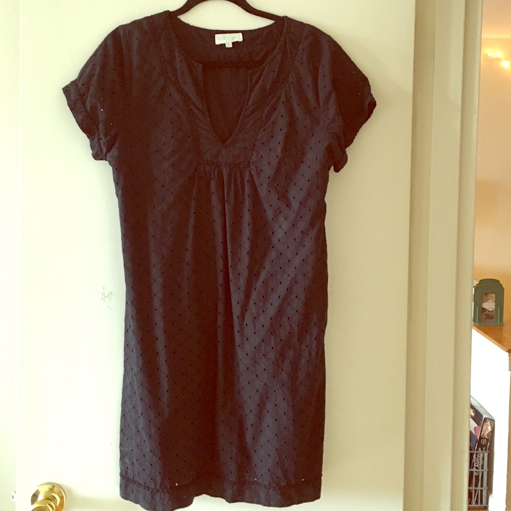 Britt Ryan Black Eyelet Shift Dress