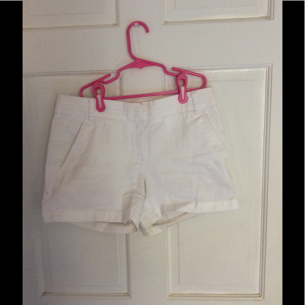 White JCREW Chino Shorts.