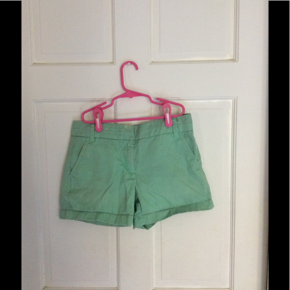 Mint Green JCREW Chino Shorts.