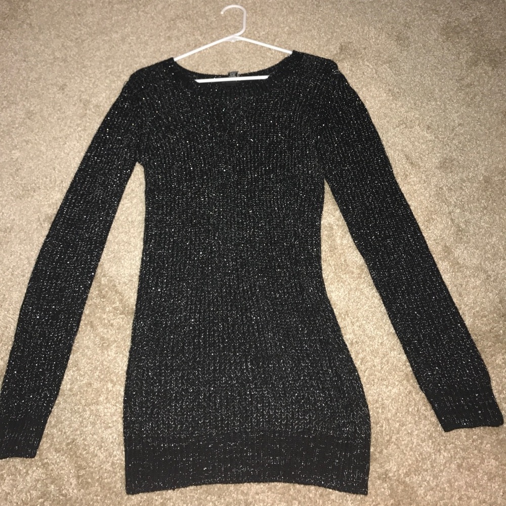 Black sweater dress