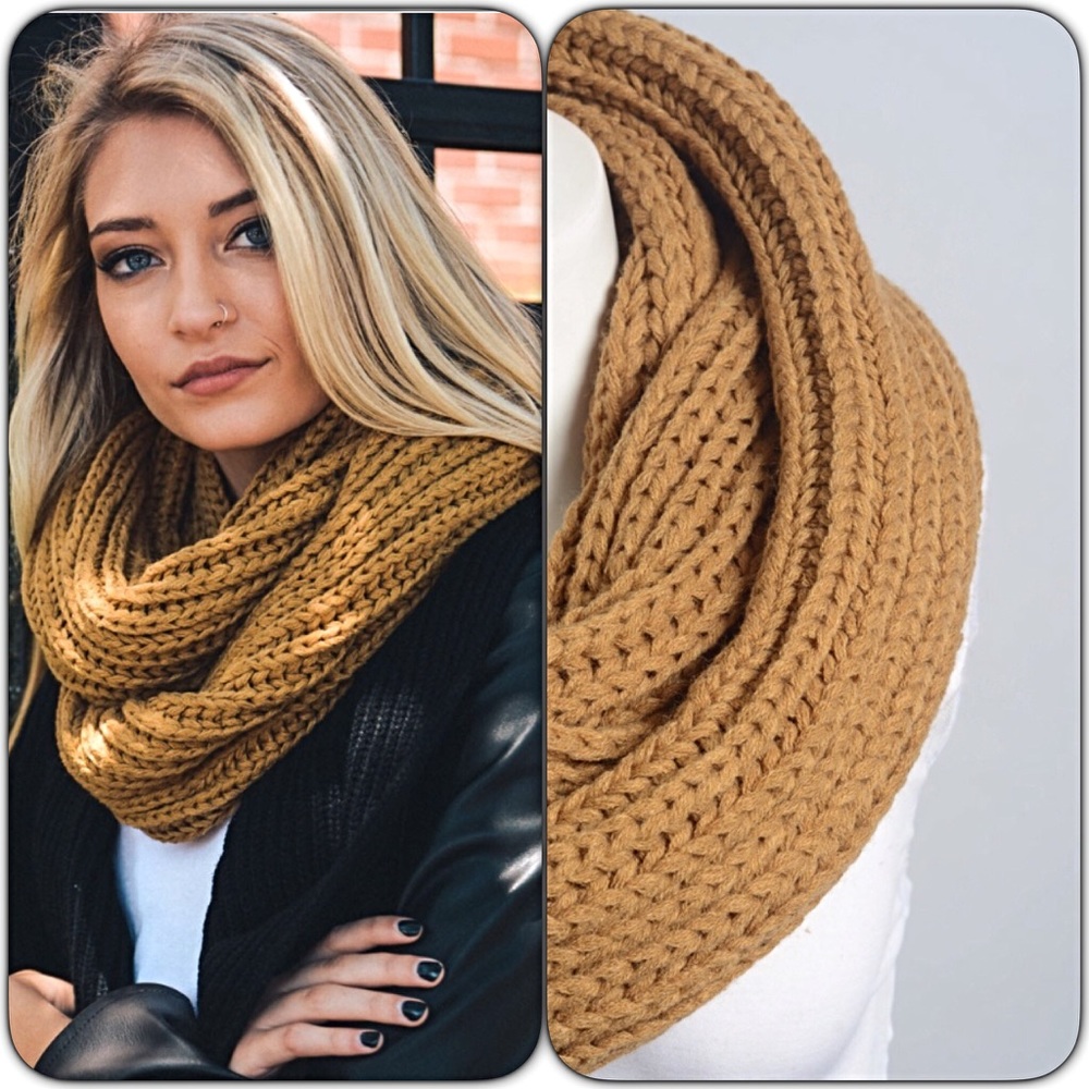 Gorgeous GoldenCamel Chunky InfinityScarf - Picture 3 of 4