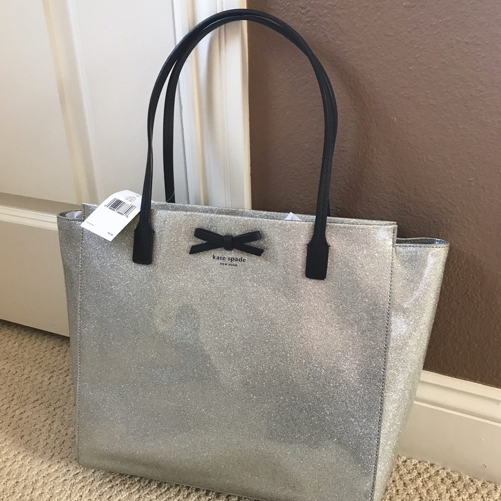 New with tags Kate Spade glitter tote