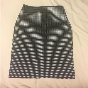 Express checkered pencil skirt