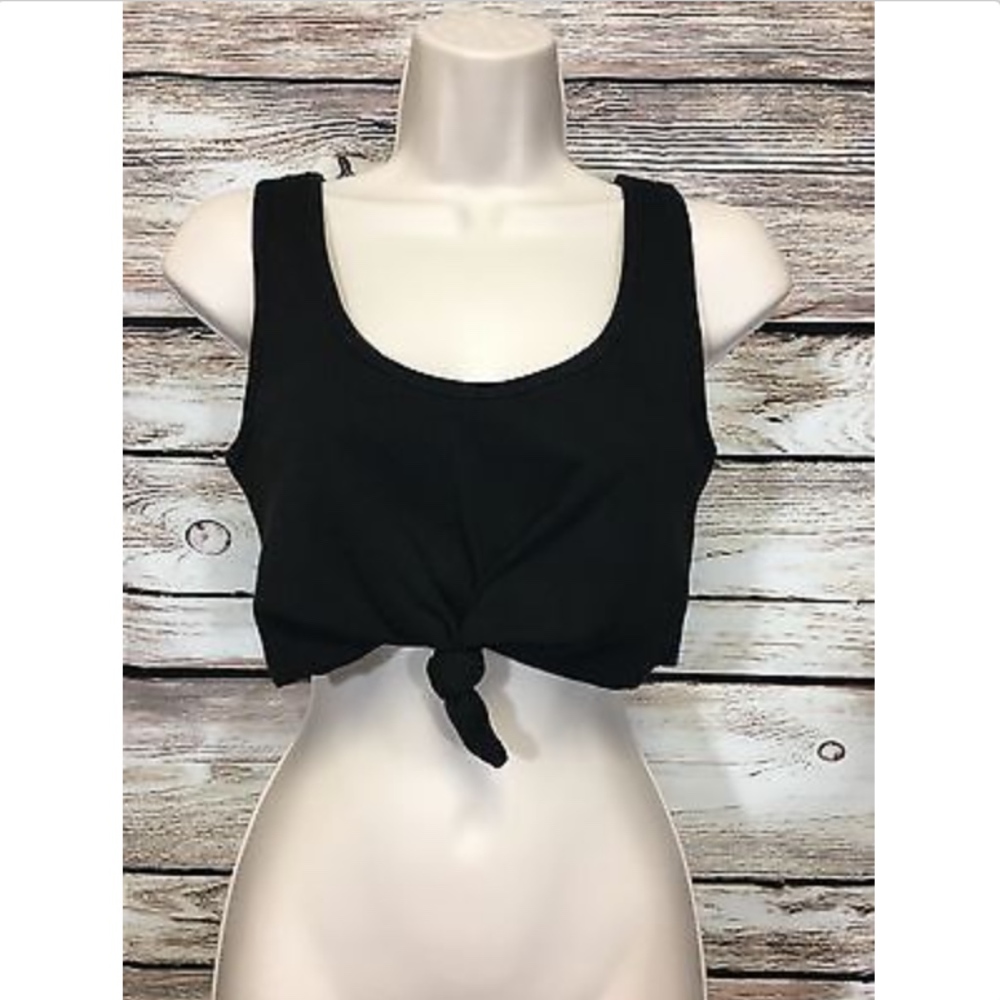 Free People FP Movement Black Athletic Bra Knot