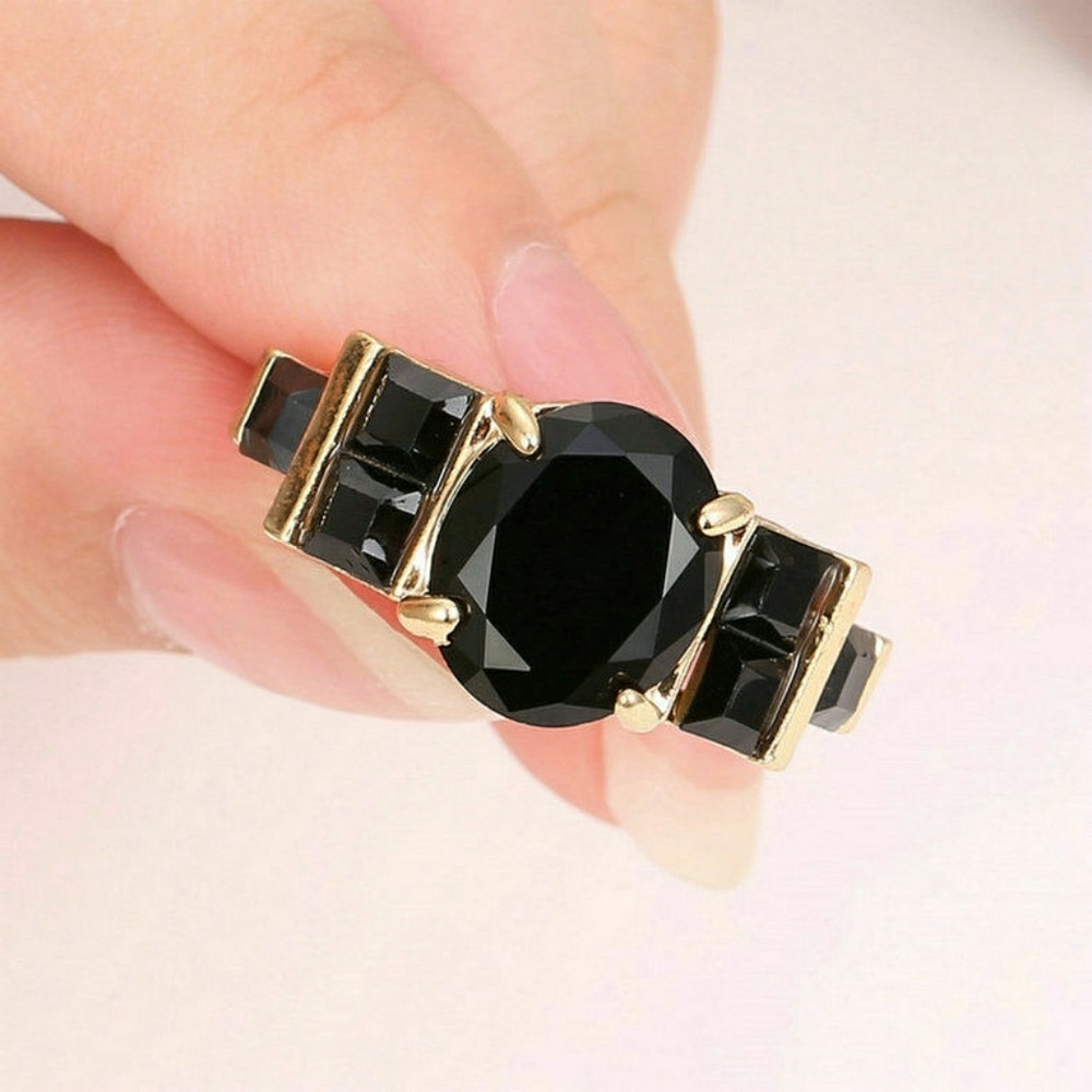 10K Gold Filled Black Sapphire