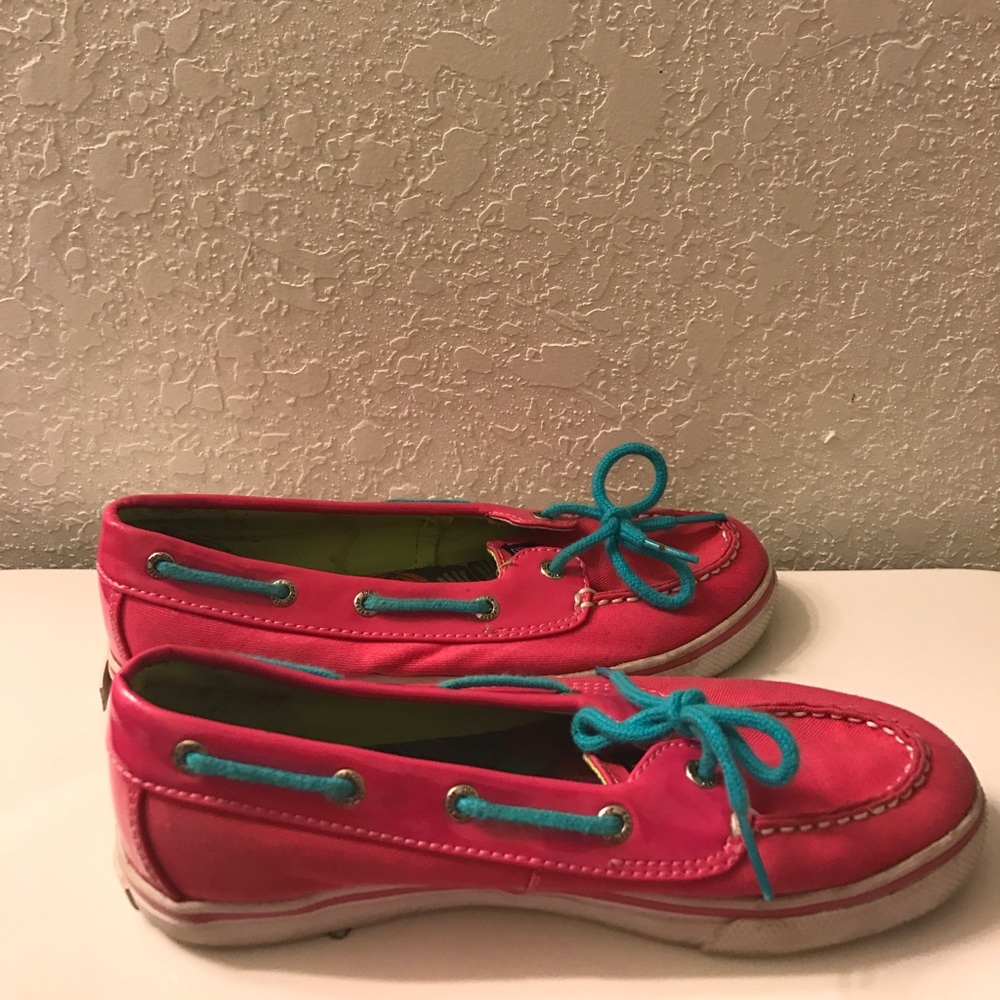 Sperry Top sider pink and blue shoes