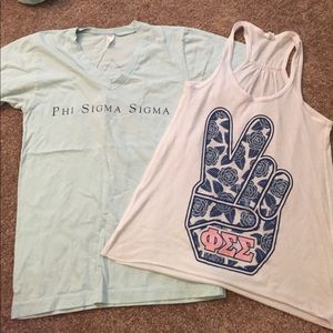 💕BUNDLE💕TWO Phi Sigma Sigma Shirts