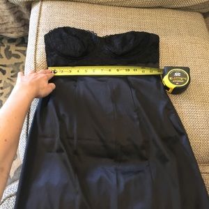 Black tube top dress w/lace