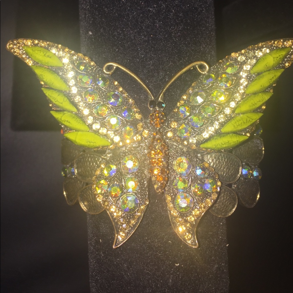 Swarovski Butterfly Bangle Bracelet