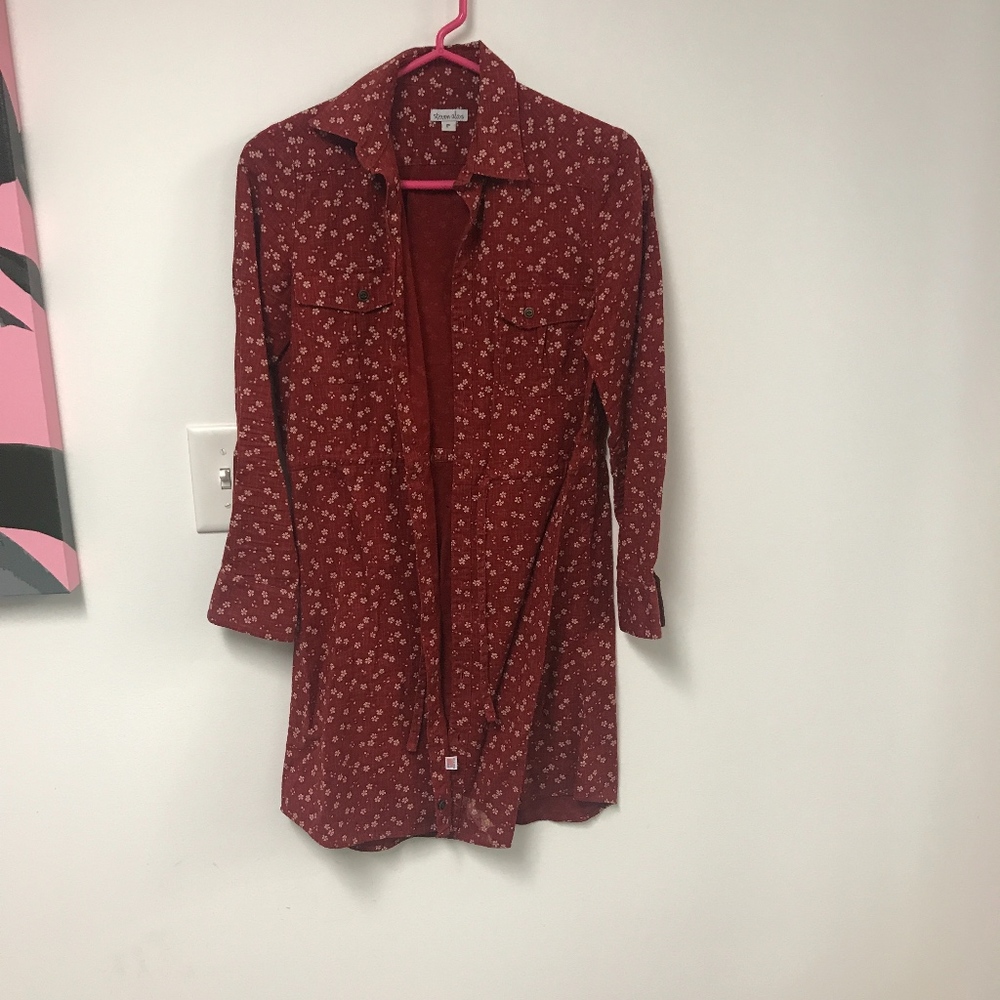 button down dress, over coat, designer