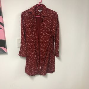 button down dress, over coat, designer