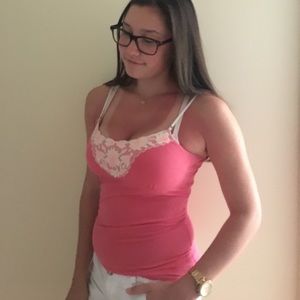 Pink Lace Tank