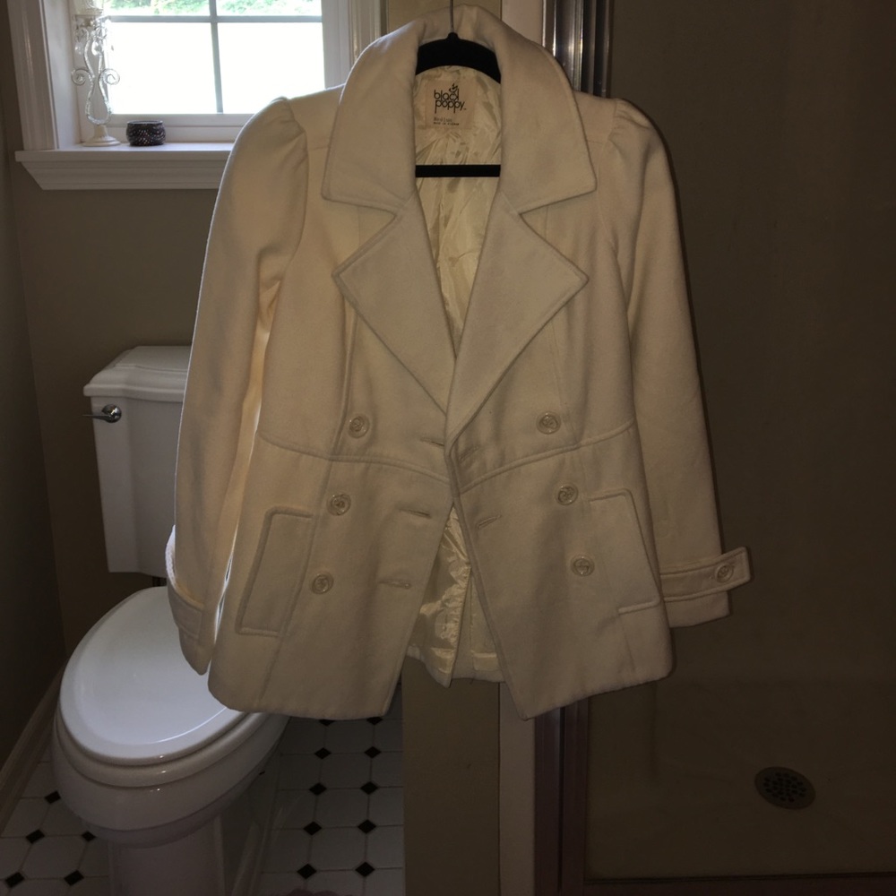 Pea coat off white cream color