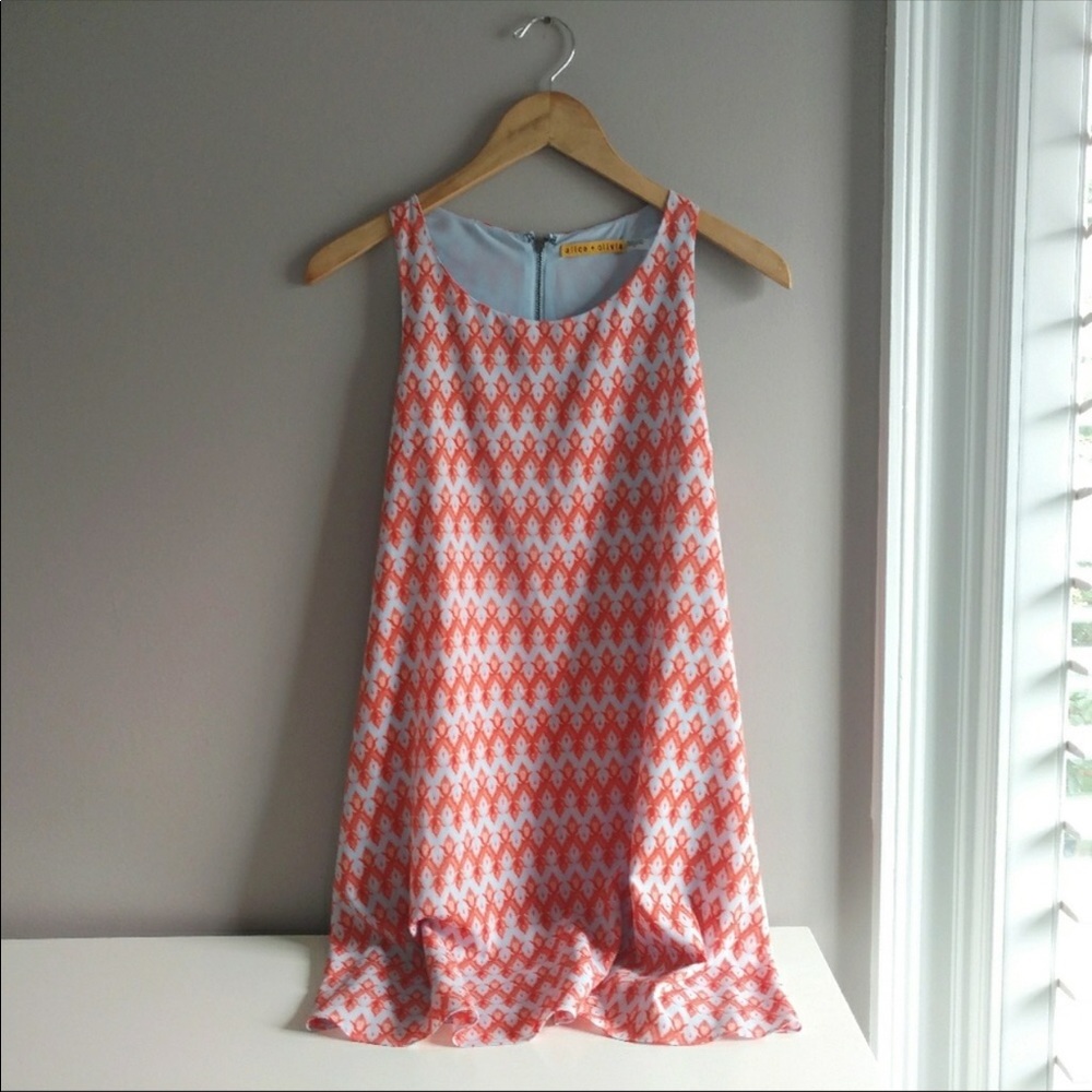 Alice and olivia slip dress with exposed zipper