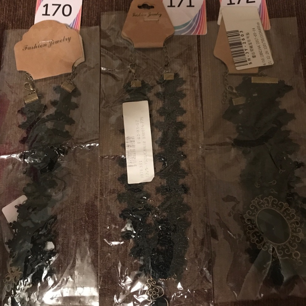 Really nice black chokers so cute on