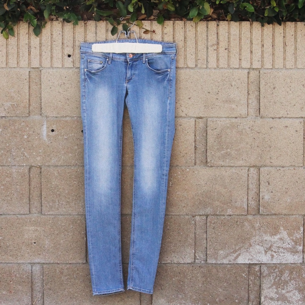 super skinny low rise jeans