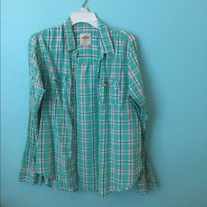 Green hollister flannel