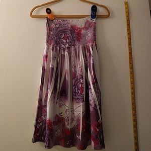 Strapless floral top