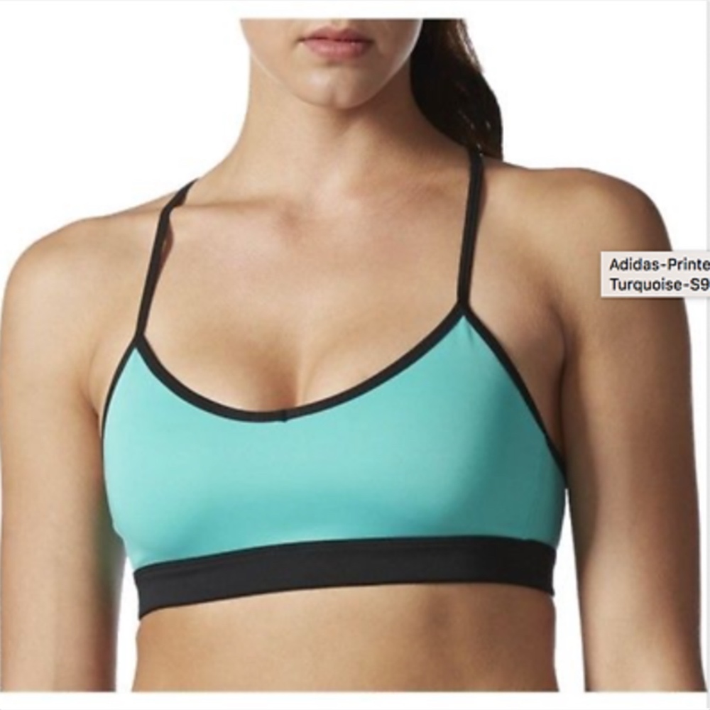 Adidas Size XL Green Strappy Sports Bra Athletic