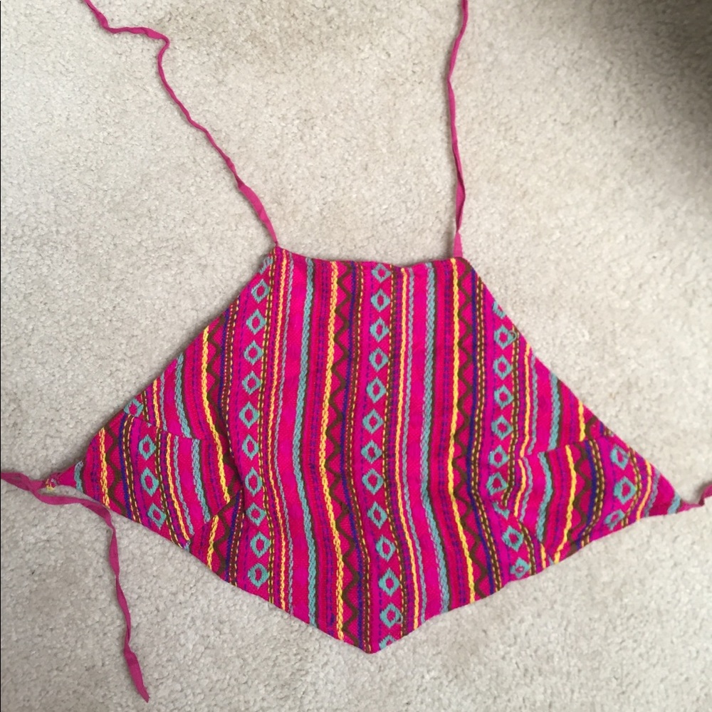 Wrap around Halter Bohemian Crop Top