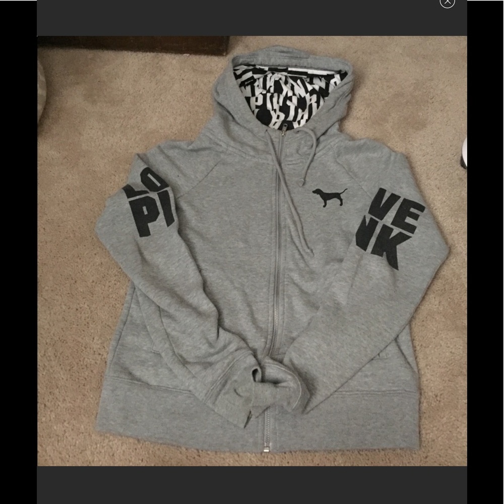 vs pink funnel neck hoodie xs