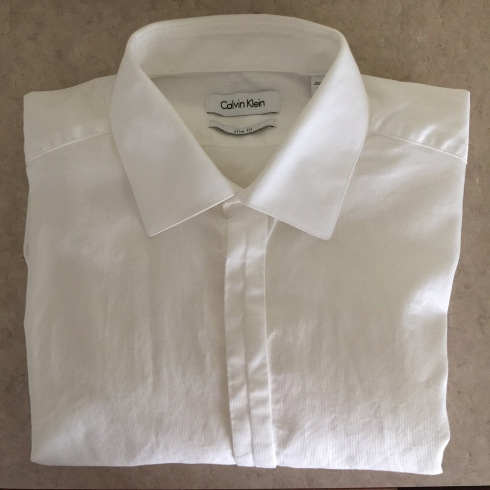 Calvin Klein Slim Fit Tuxedo Shirt