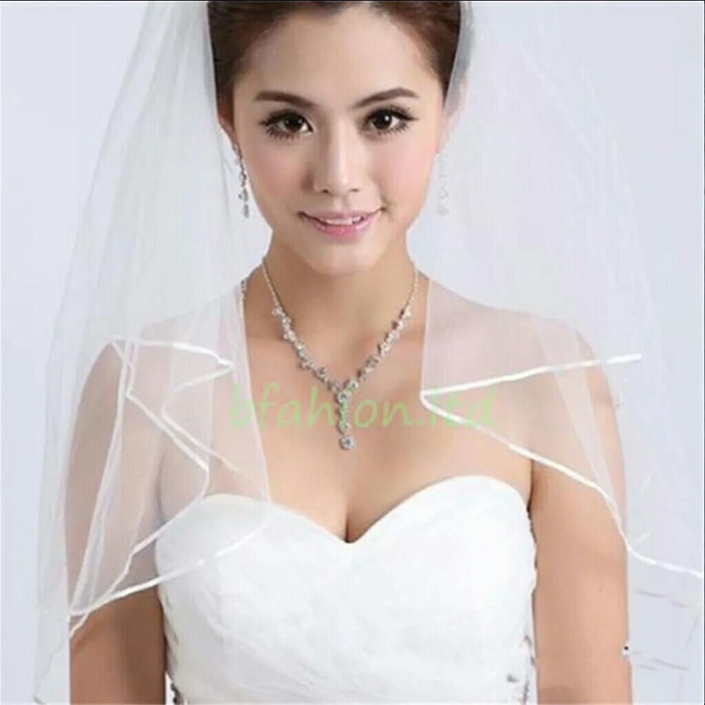 2Layers Bridal Plain Veil