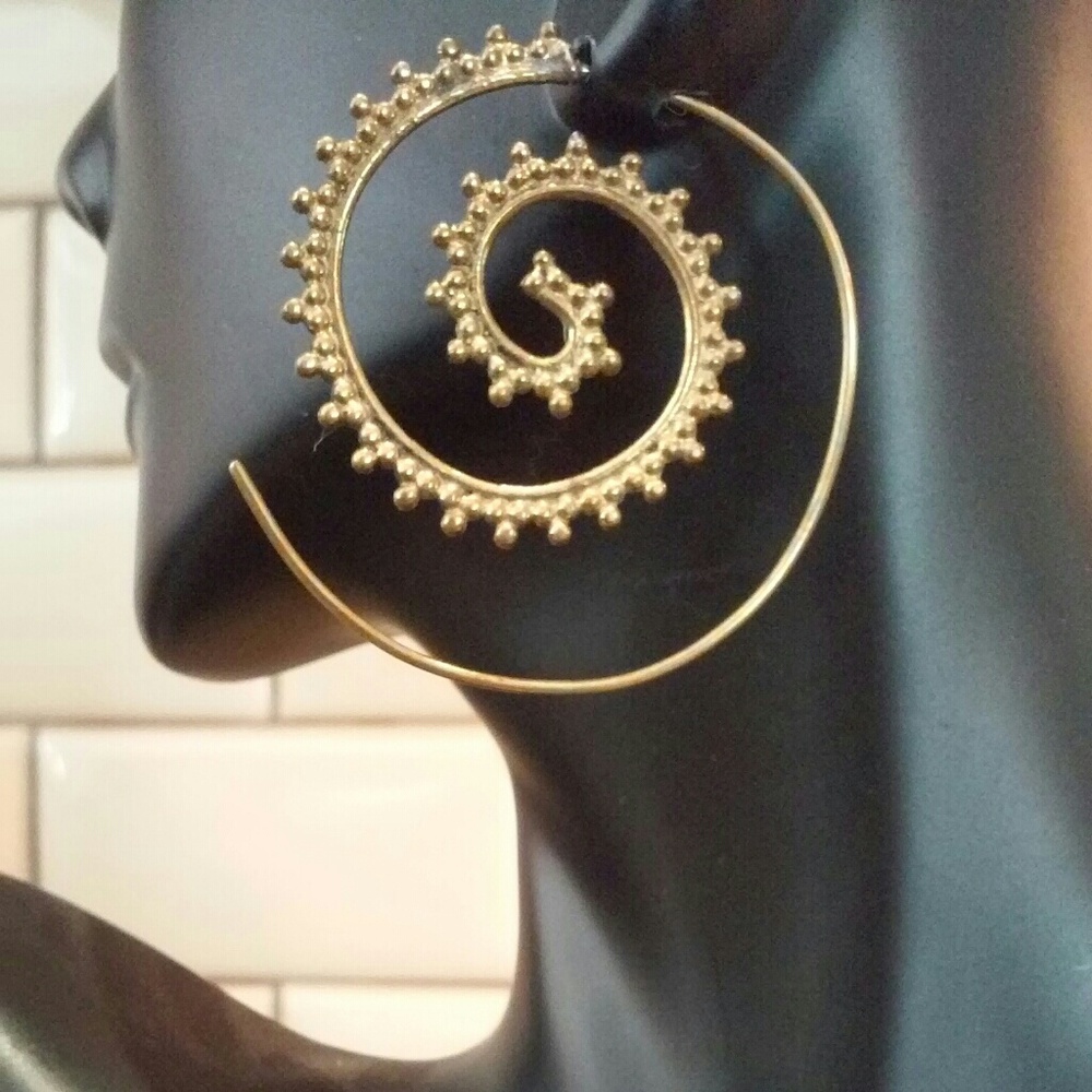 Spiral Temple Earrings