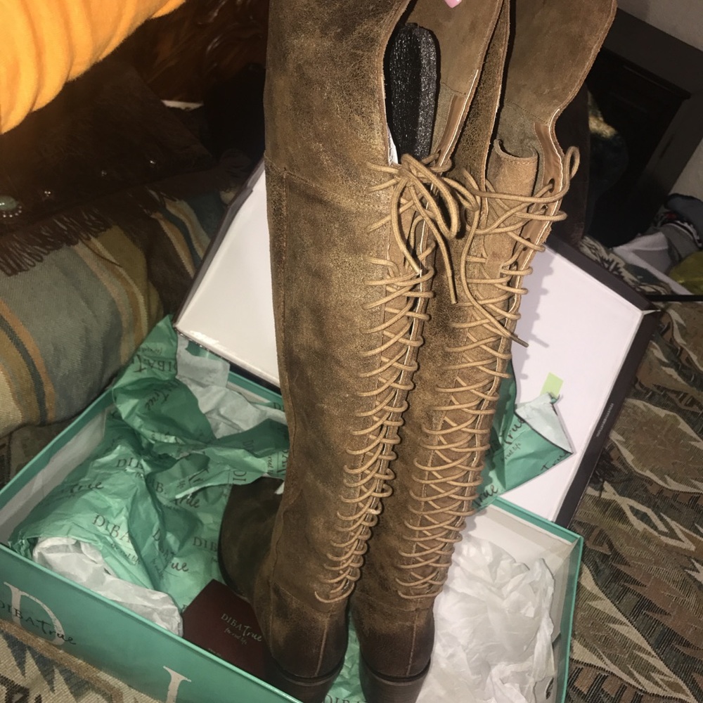 Over the knee western boots