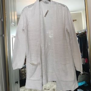 NWT slouchy white Madewell cardigan size S