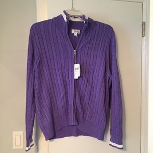 Purple foxcroft knitted sweater - never worn!
