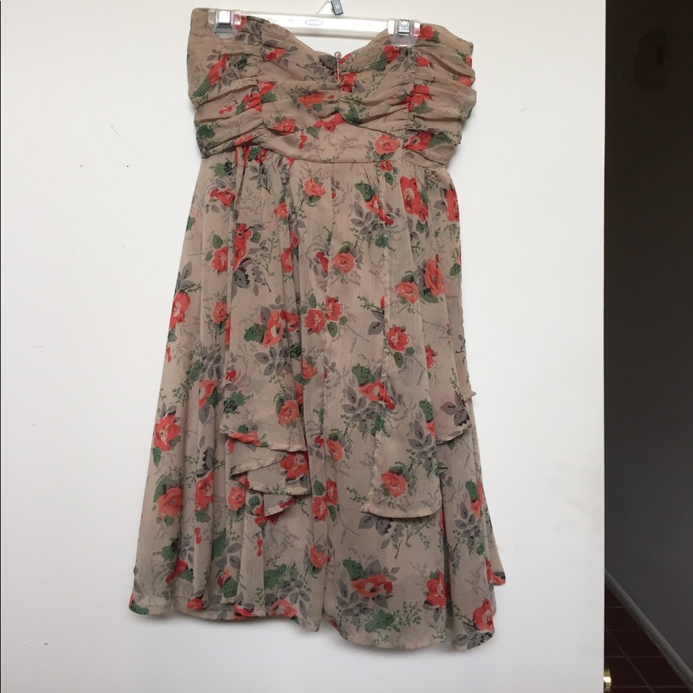 ASOS Floral Strapless Mini Dress