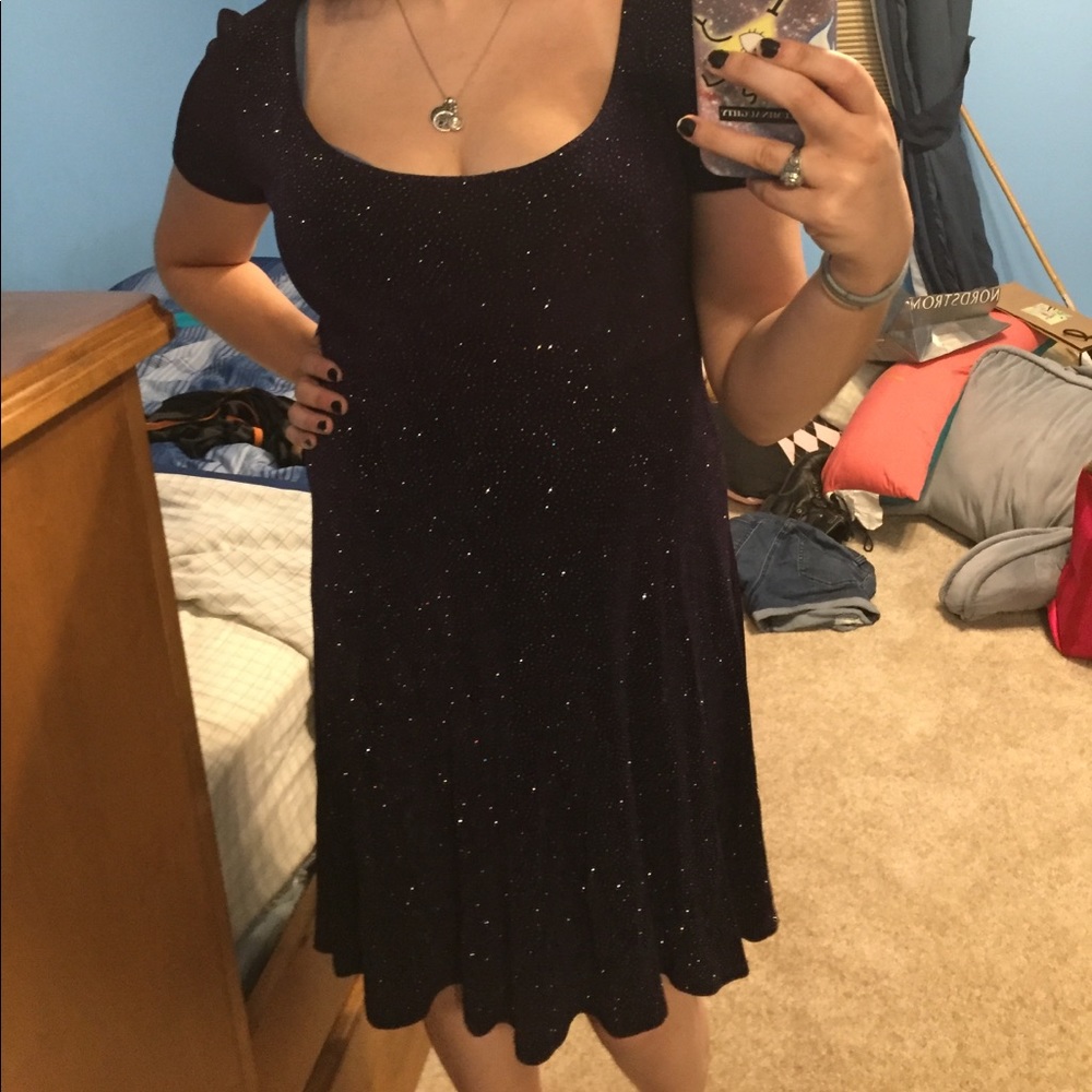 dark purple glittery evening gown!