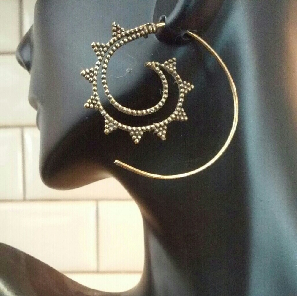 Sunburst Spiral Earrings
