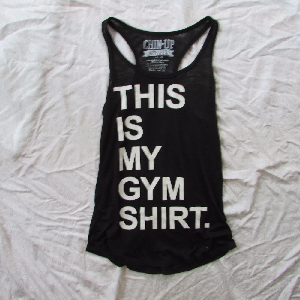 THIS IS MY GYM SHIRT Racerback Tank Top