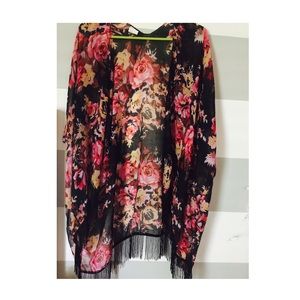 Flower kimono cardigan