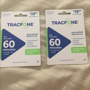 New Two (2) Tracfone 60 minutes cards