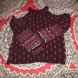 halter cold shoulder top