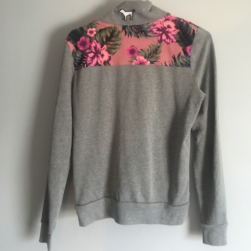 Floral Pink half zip up - Picture 2 of 3