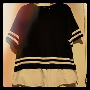 Combo Sweater Blouse