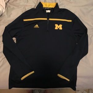 Michigan Wolverines Navy Blue 1/4 Zip Pullover