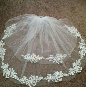 OnSale! 2Tiers Bridal Wedding Lace Edge Veil