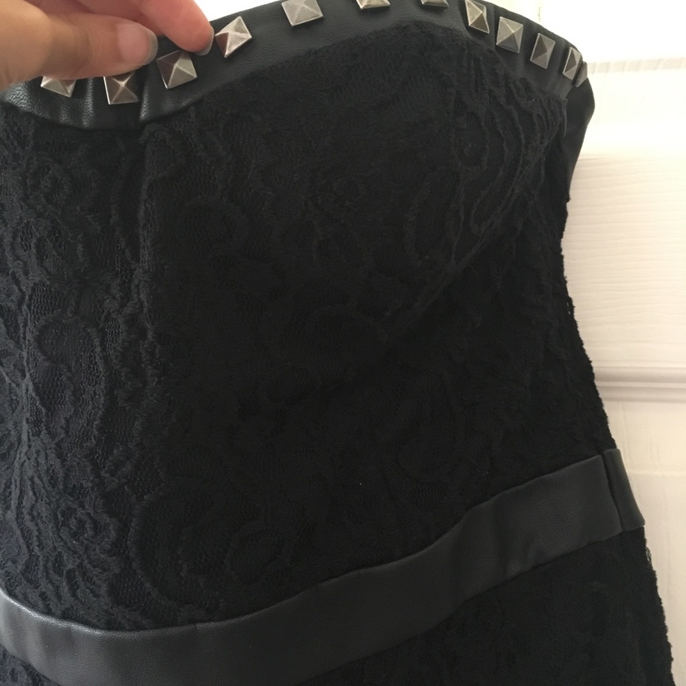Lace Romper with Studded Detail - Picture 2 of 4