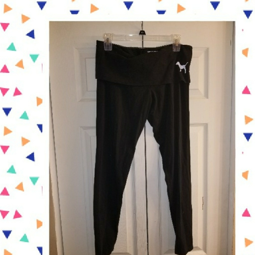 VS PINK black yoga leggings