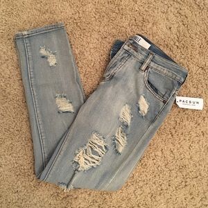 Distressed jeans